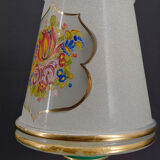 Paire de lampes en faïence verte et dorée, circa 1940