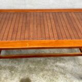 Exotic glass and solid wood table in Thailand