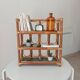 Vintage wall shelf in bamboo and rattan 70s/80s