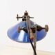 Industrial desk lamp with cobalt blue enamel shade - 1950s