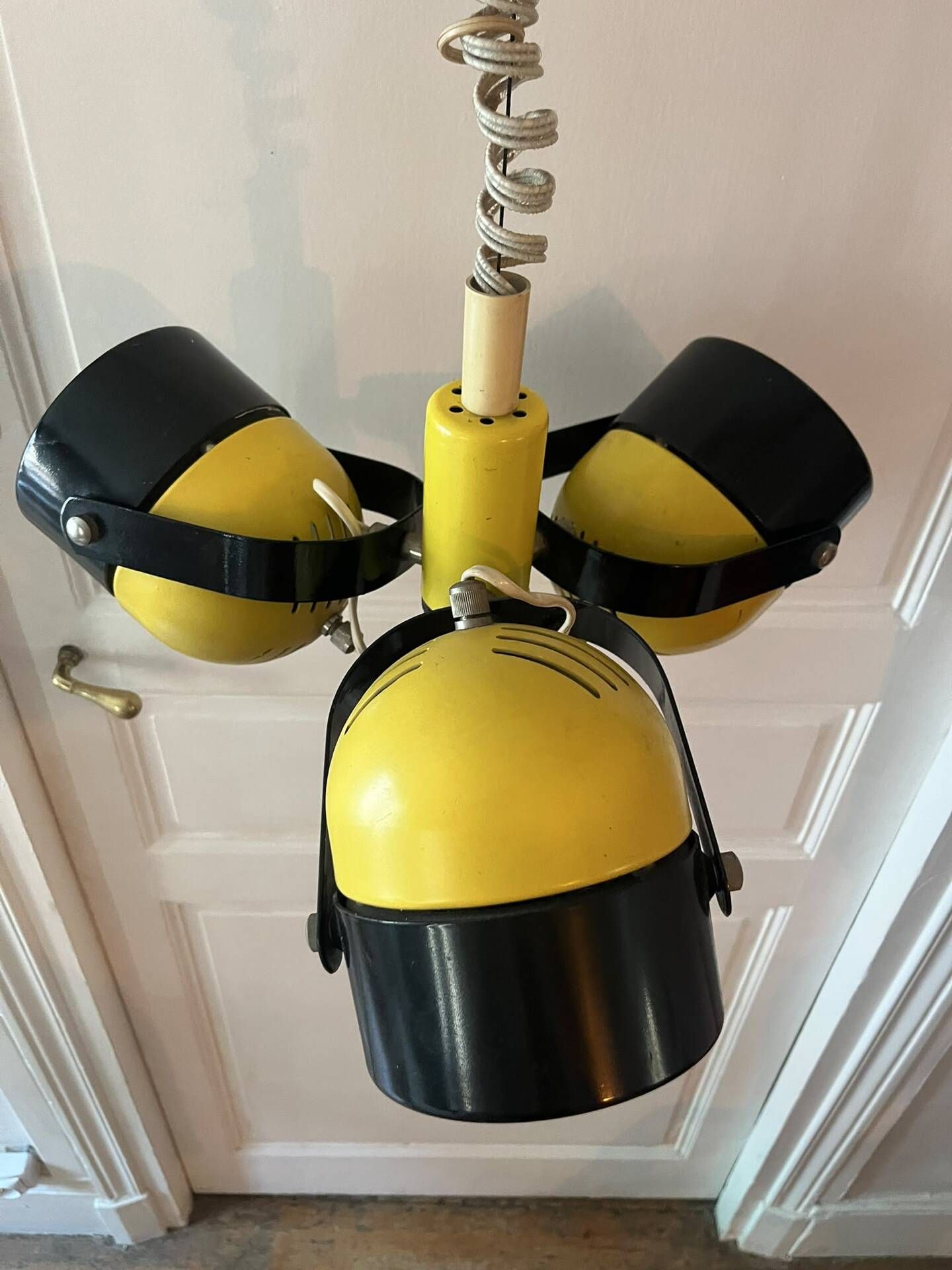 Vintage space age lamp metal 3 eyeball globes