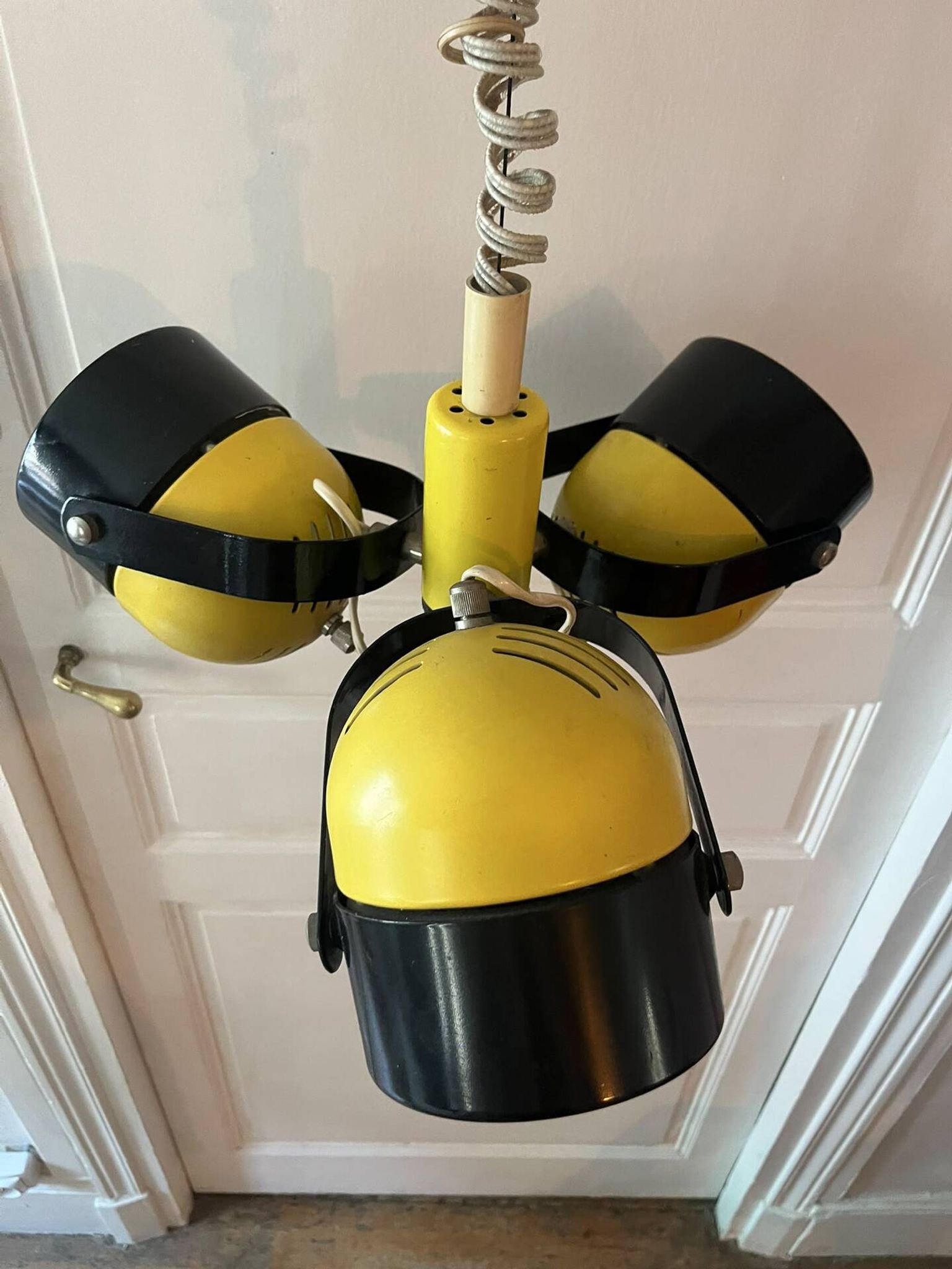 Vintage space age lamp metal 3 eyeball globes