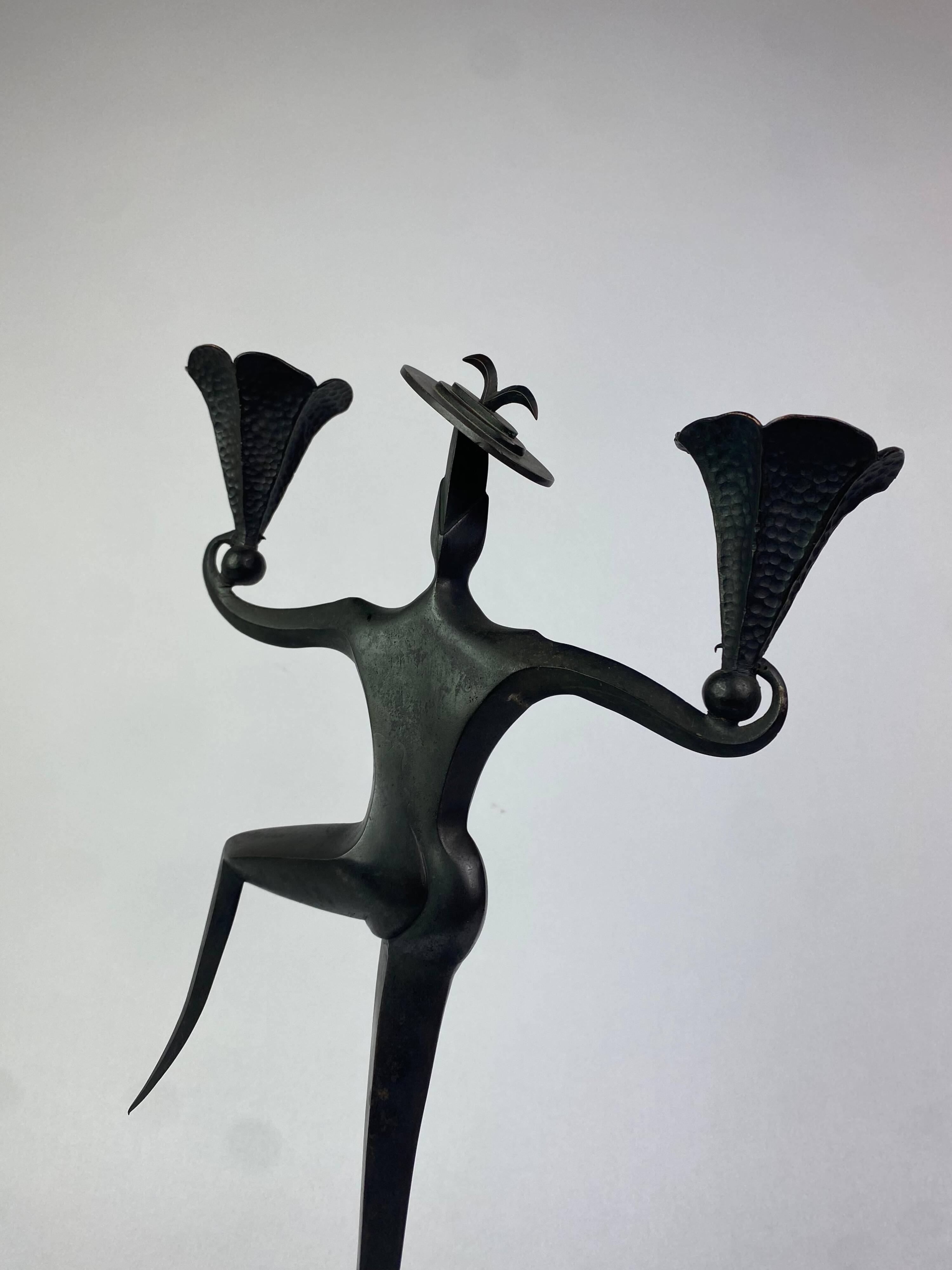 Chandelier dancing clown Dagobert Pechce Wiener Werkstatte