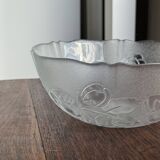 Vintage salad bowl with stylised rose pattern D23 H10