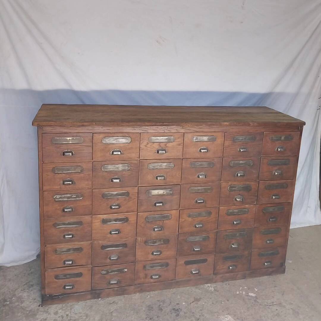 Wooden trade furniture with 36 drawers