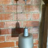 Antique grey metal pendant light with vintage dimmer
