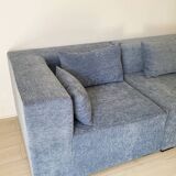 2 fauteuils velours bleu