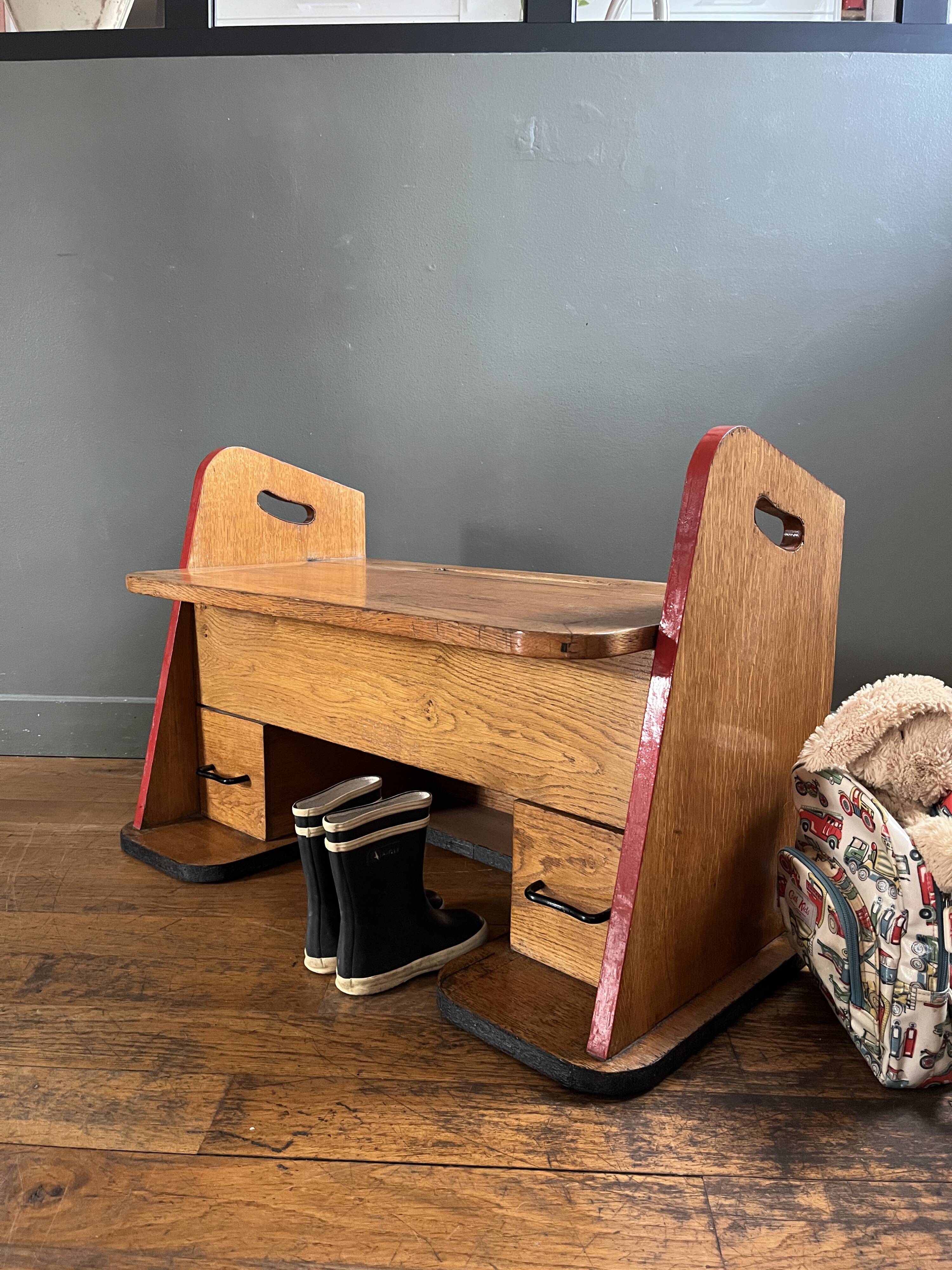 Vintage storage bench