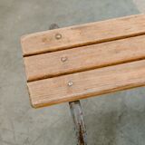 School bench grey metal