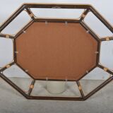 miroir en rotin octogonal