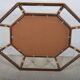miroir en rotin octogonal