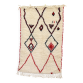 Handwoven coloured wool rug, 155 x 100 cm - P483