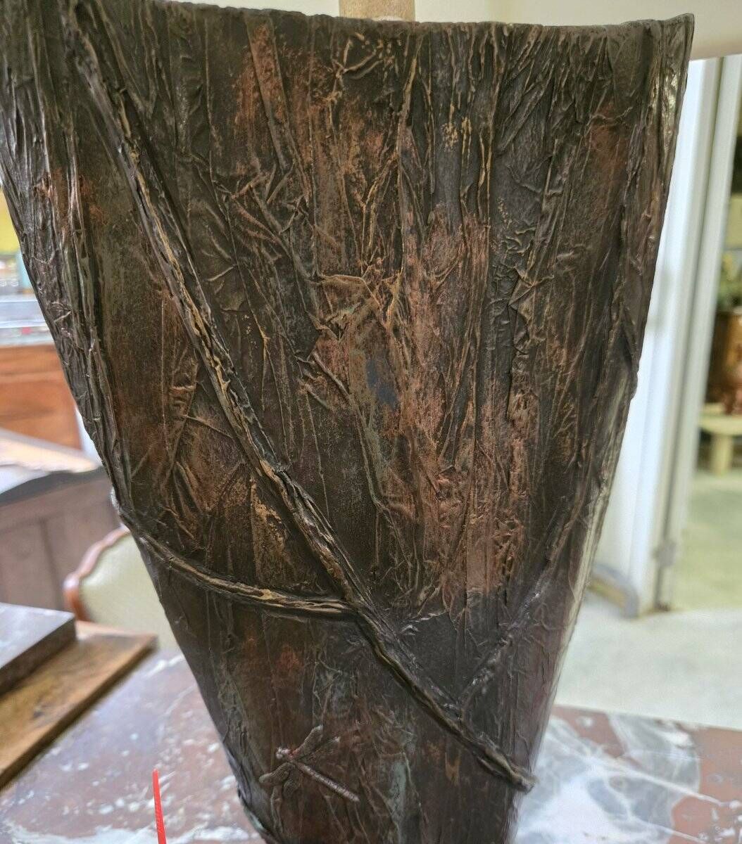 Trés grande lampe aux libellules style art Nouveau