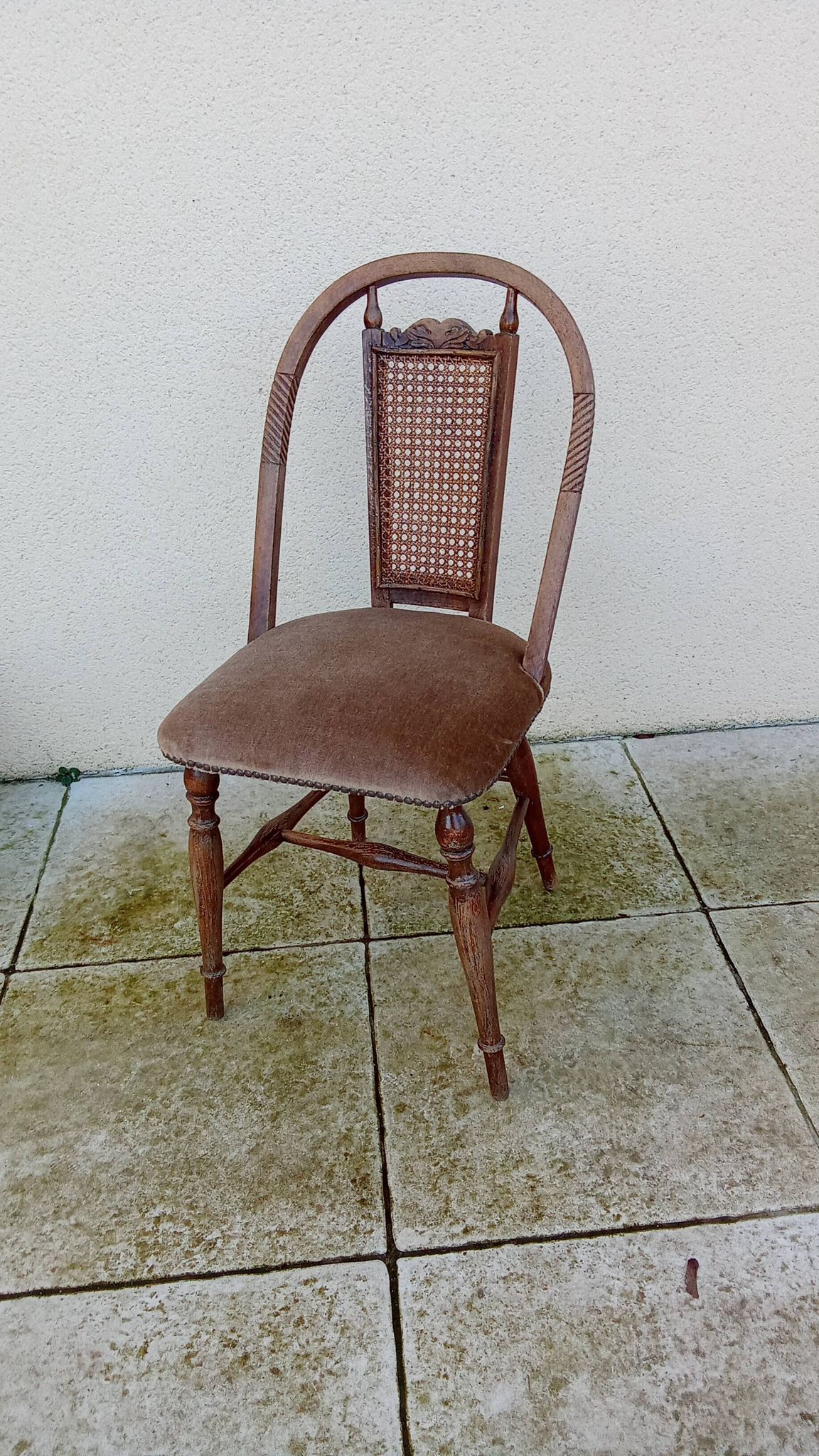Old vintage ERCOL caned chair
