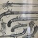 Plateau en métal guns design style Piero Fornasetti vintage 1960 - 33 x 33