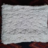 White crochet bed cover