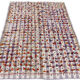 Vintage anatolian kilim rug with pomps 237 cm x 170 cm