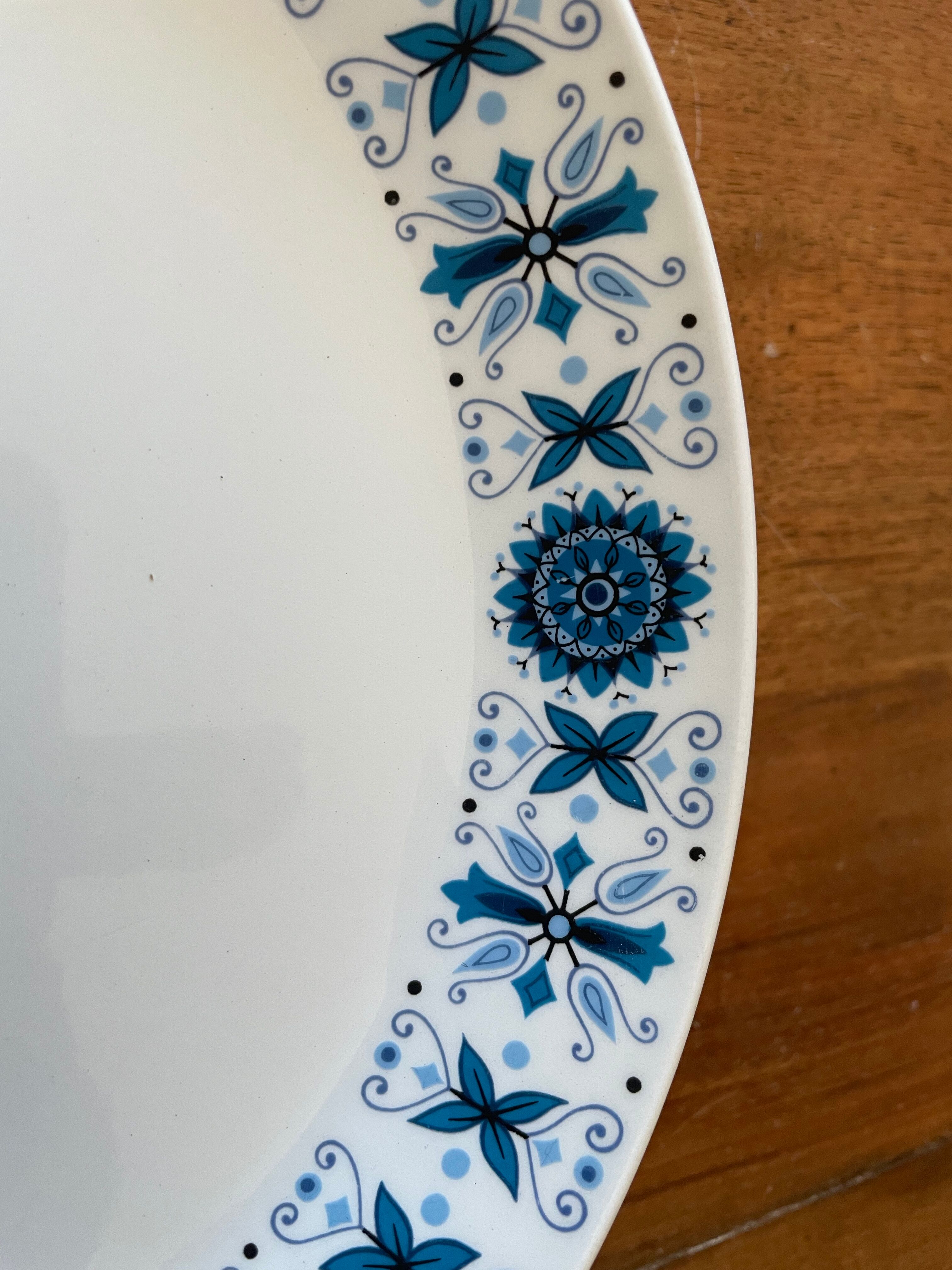 5 Old Flat Plates Vintage Johnson Brothers Iron