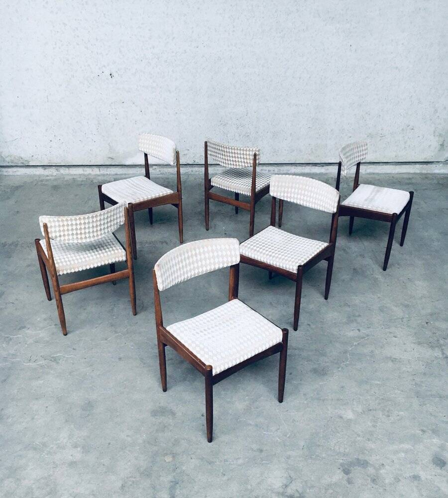 Mid-Century Scandinavian Teak Dining Chair Set, 1960s, Set of 6