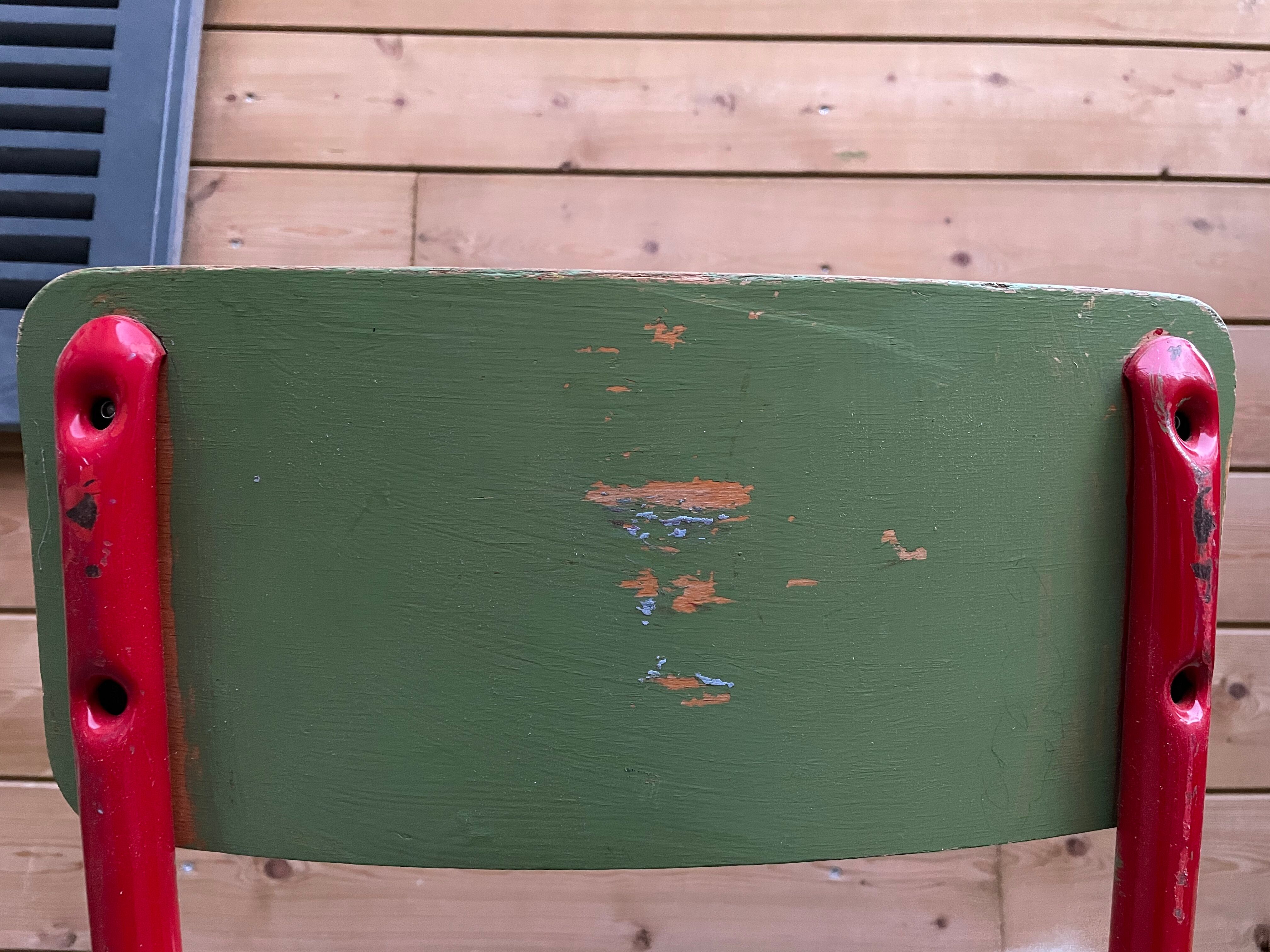 Set of 3 vintage school chairs