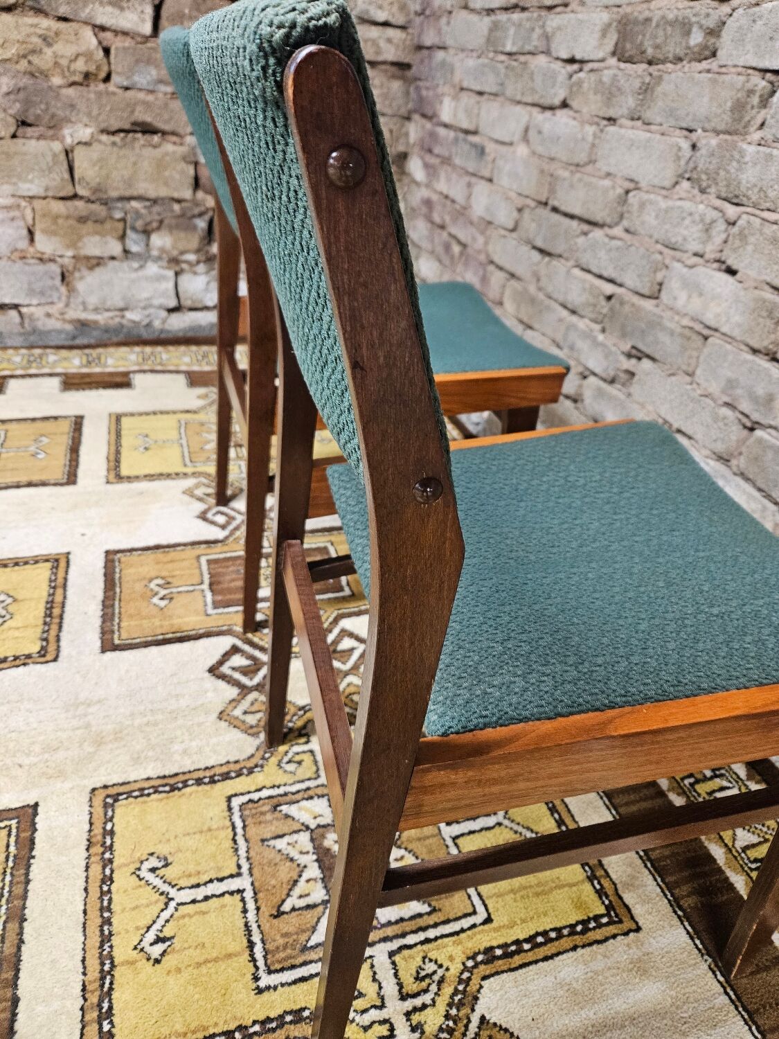 Pair of 1960 teak scandinavian chairs