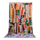 Modern multicolor boujad berber moroccan rug