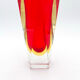 Vase Flavio Poli pour Seguso - Sommerso - Murano rouge et jaune