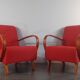 Pair of H262 armchairs by Jindrich Halabala, Czech Art Deco 1940s