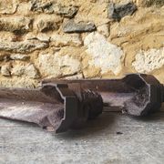 Paire de chenets en fonte XIXème