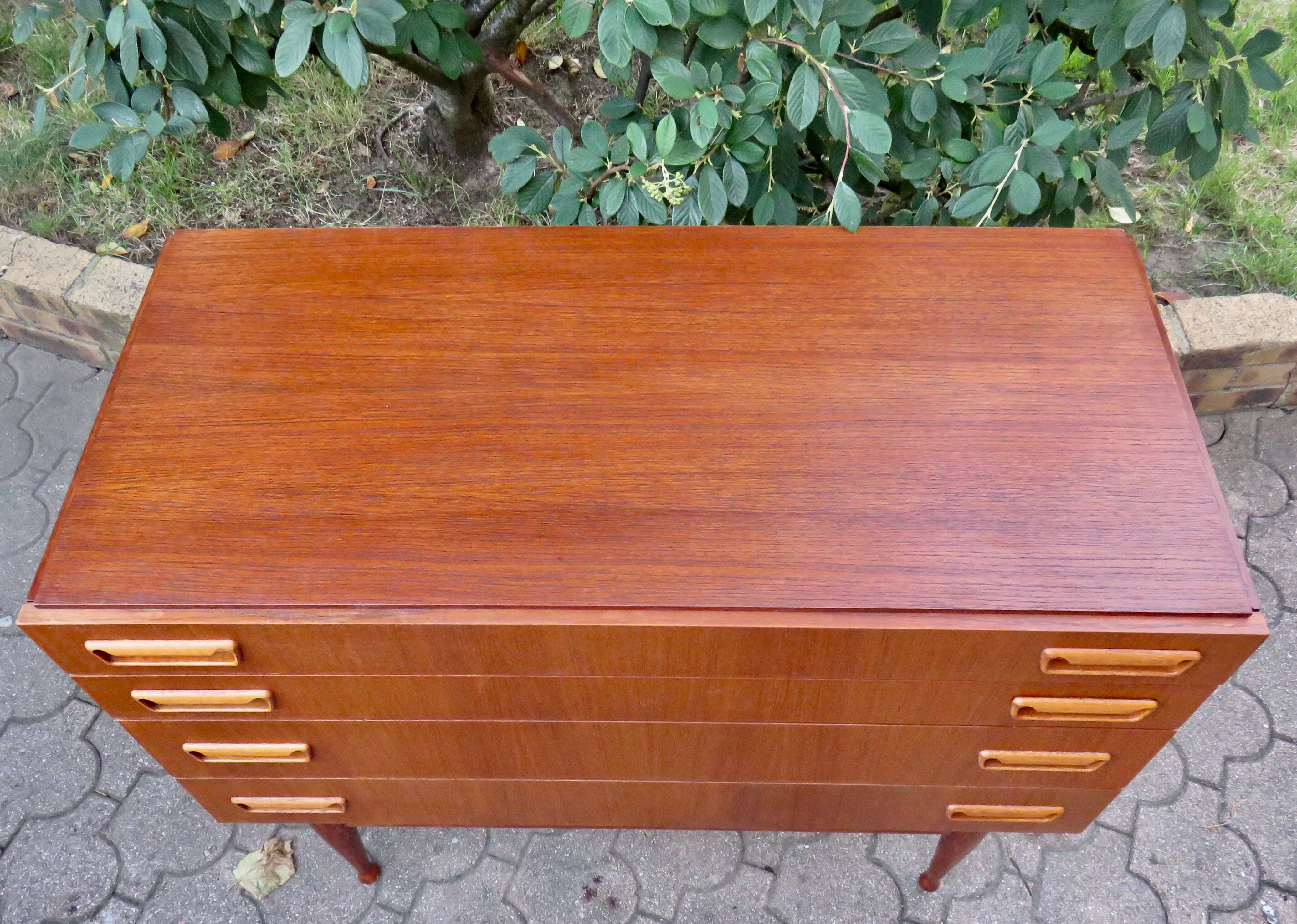 Teak chest of drawers by Peter Moos Denmark 1955