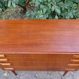 Commode en teck de Peter Moos Danemark 1955