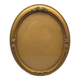 Old oval frame in wood and gilded stucco