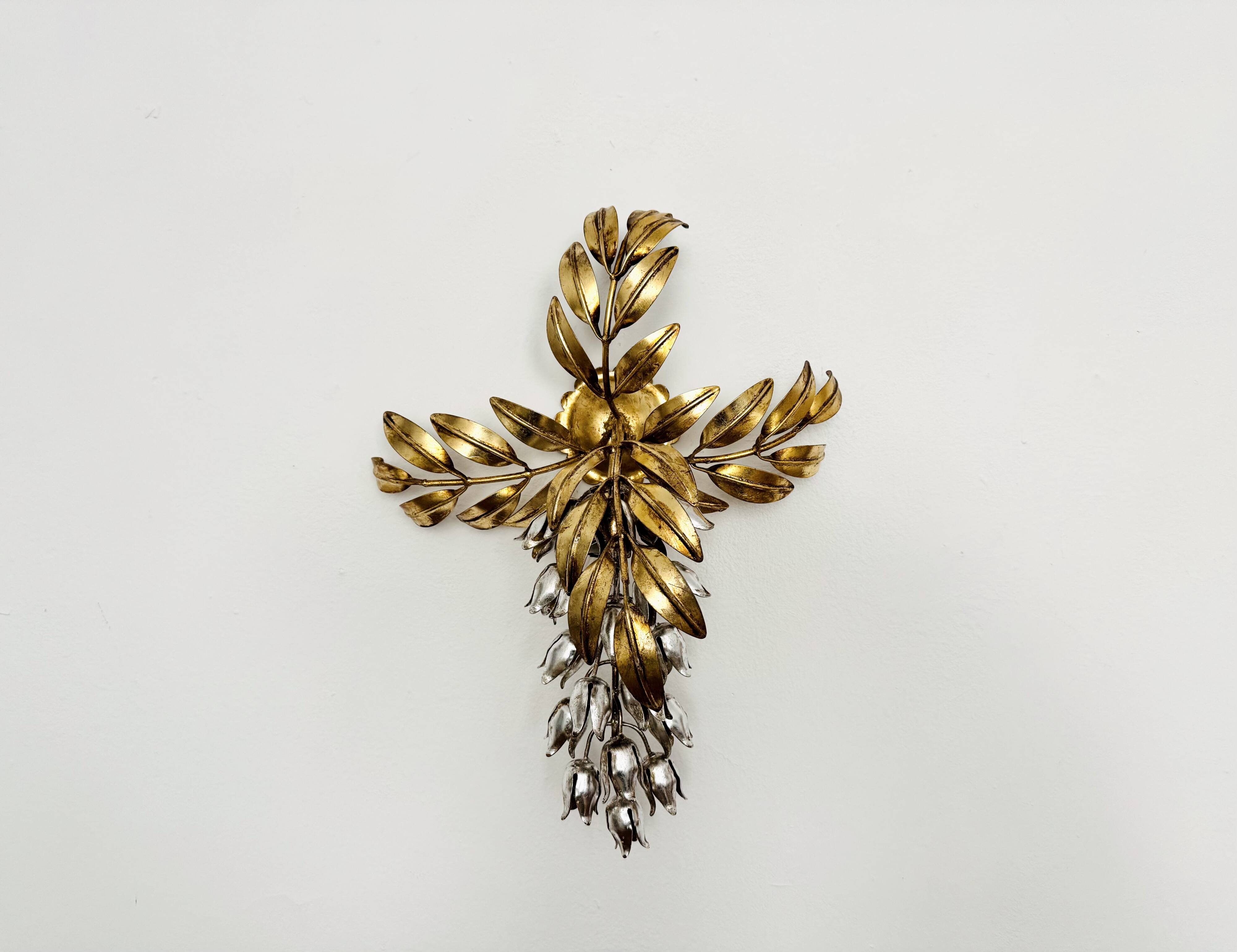Hollywood Regency Gilded Wall Lamp by Hans Kögl
