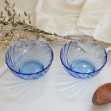 Set of 2 small Duralex blue bowls