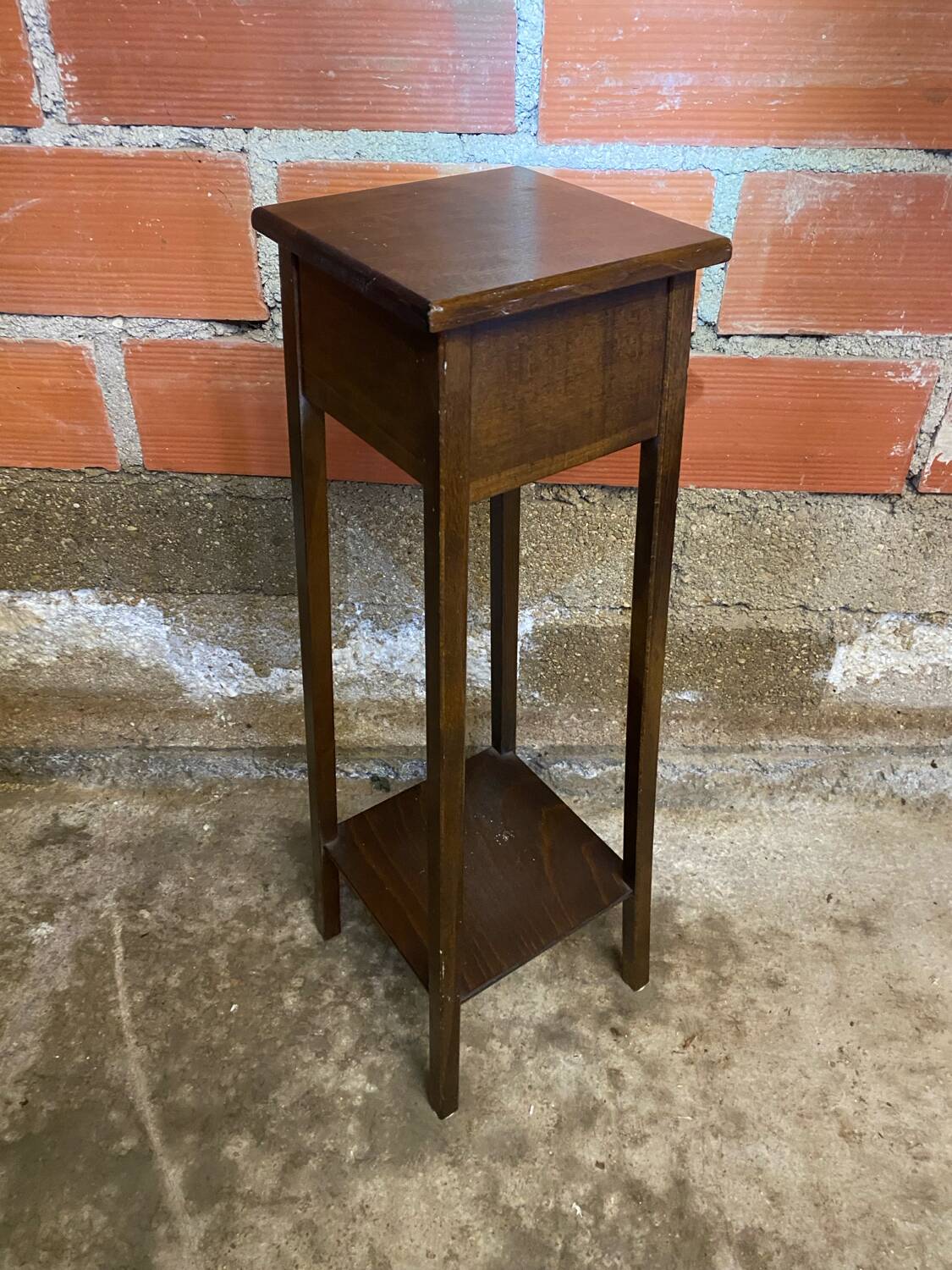 Vintage Wooden Stool #D458