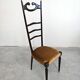 Chiavari chairs with high backs Mid Century Modern Paolo Buffa 1950s