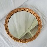 Vintage rattan mirror