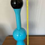 Italian blue opaline design vase