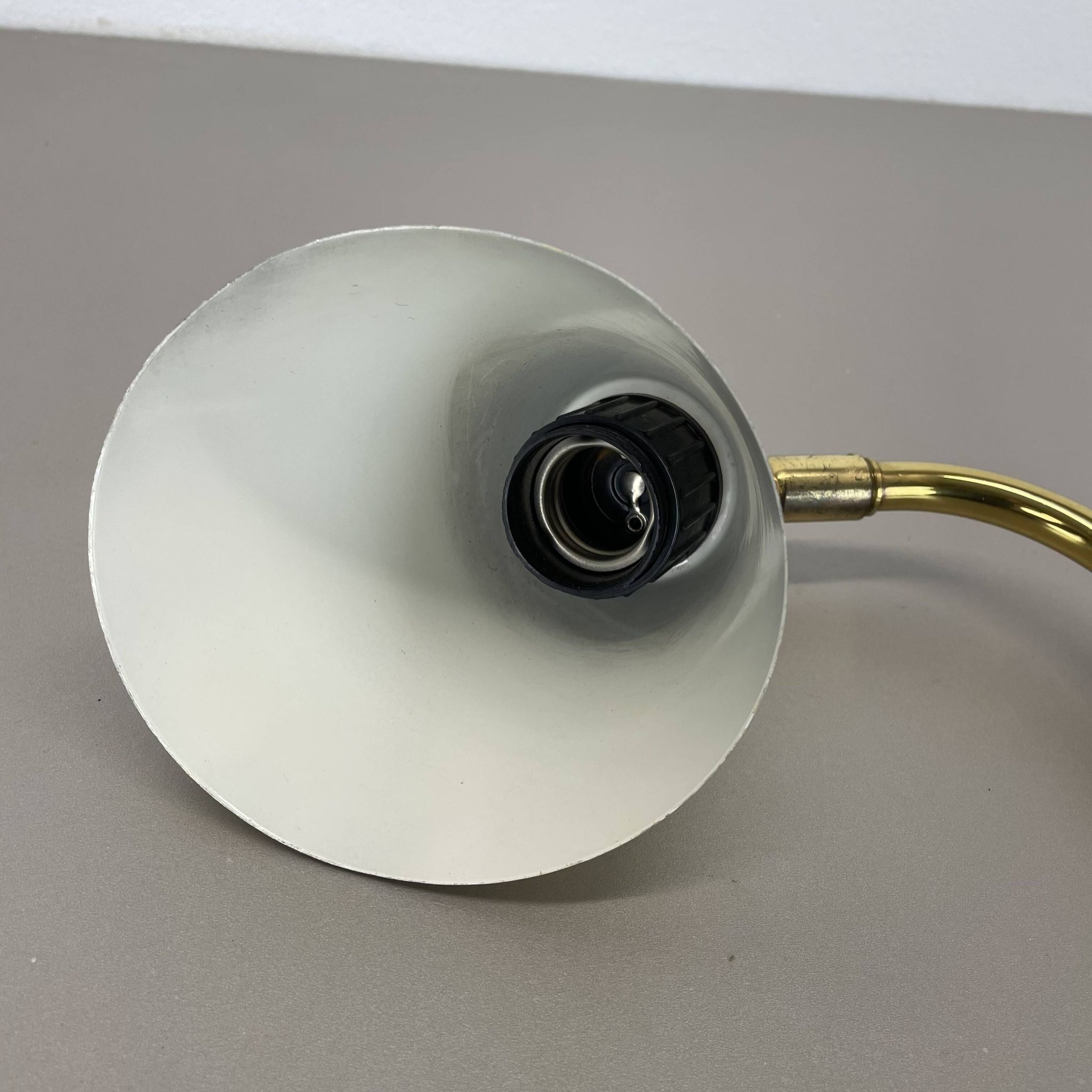 Original brass and metal scissors wall light by SIS Leuchten, Germany, 1950s.