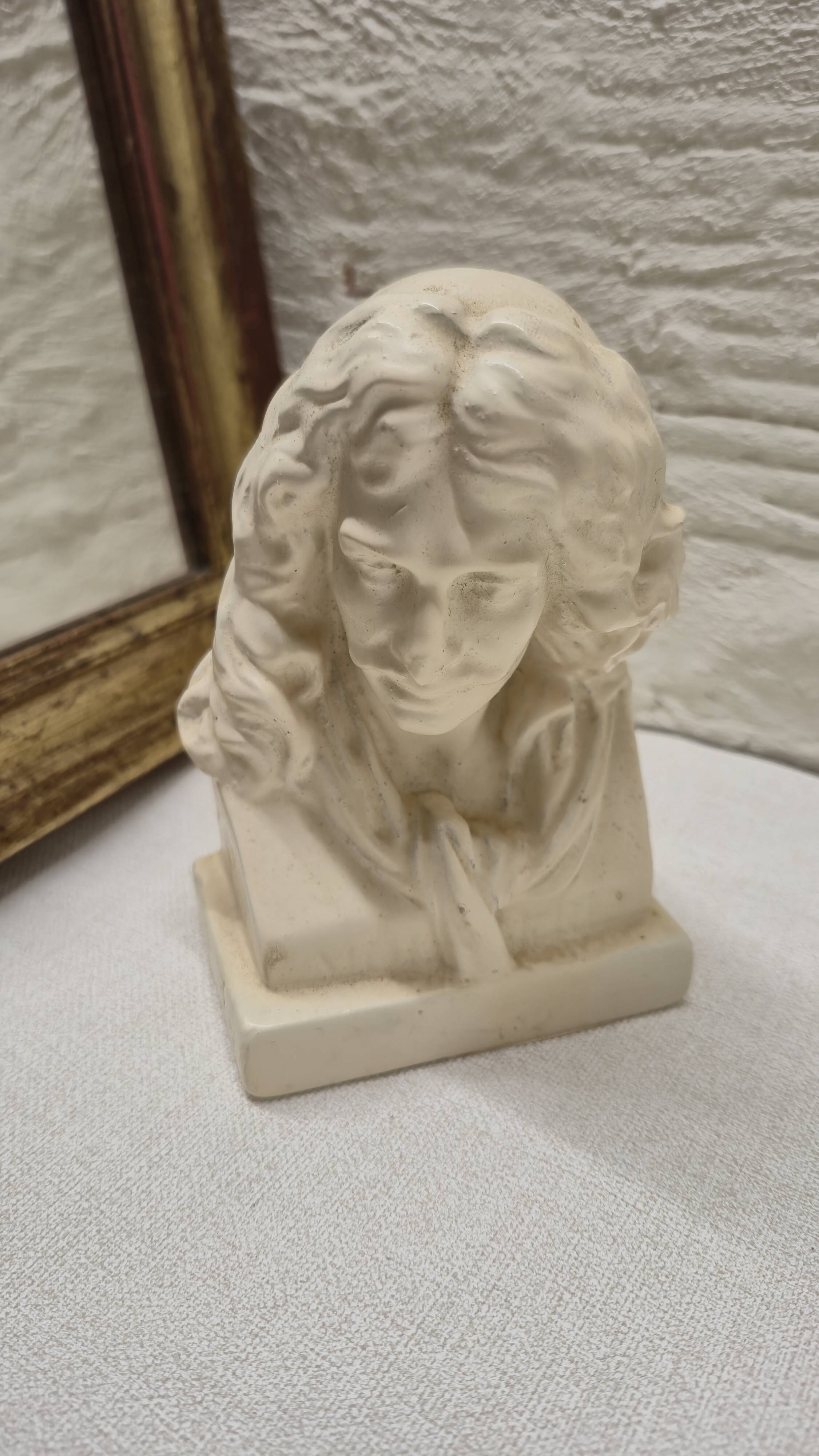 Antique Molière Bust Statuette