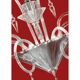 Statement Imperial Murano Glass “Rigadin” Wall Sconce in Transparent Glass