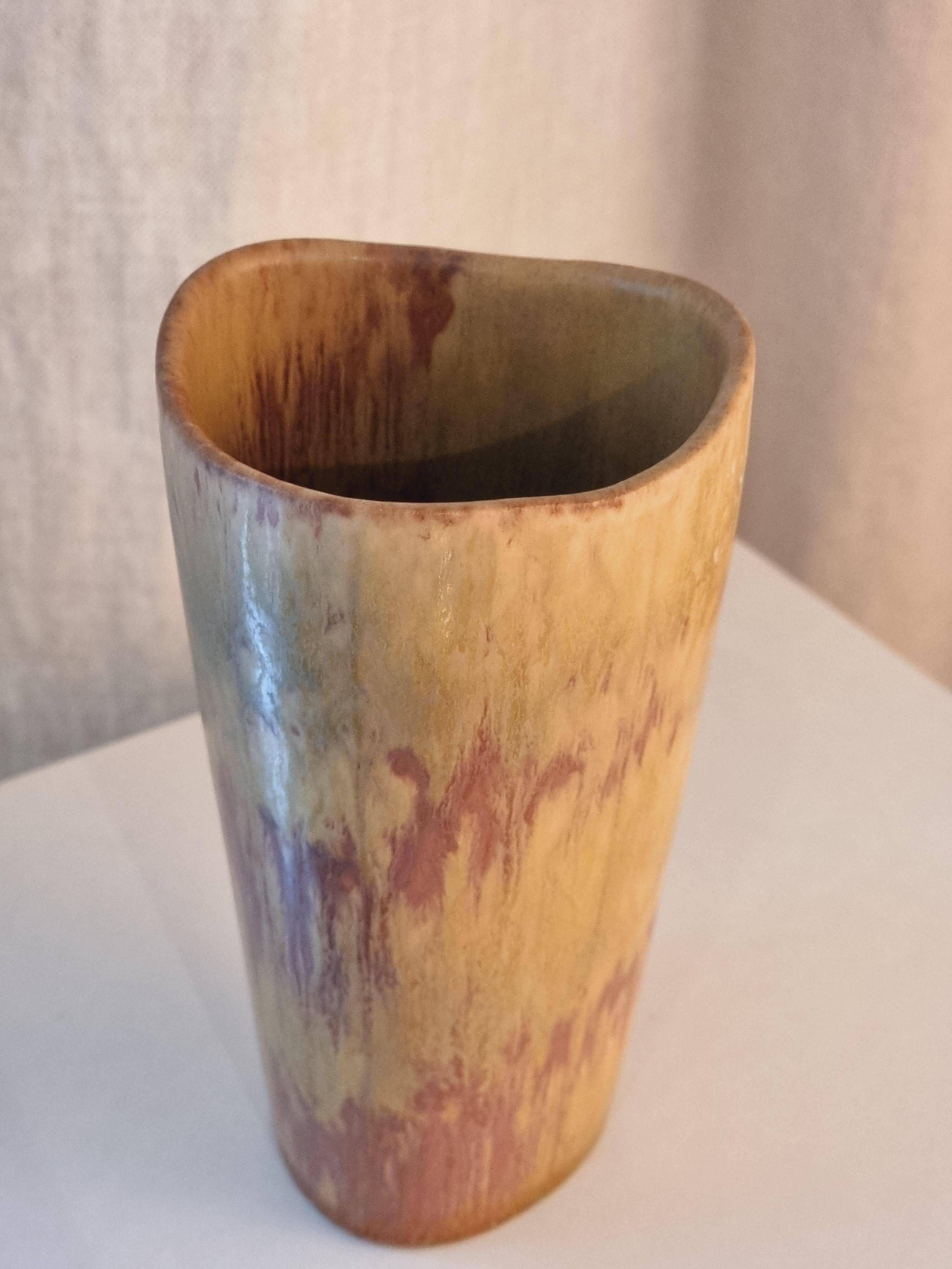 Gunnar Nylund, stoneware vase, Rörstrand, Scandinavian Modern / Midcentury