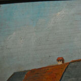 Painting landscape countryside farm Hery Yonne Bourgogne-Franche-Comté