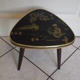 Side table, tripod, compass leg, pick shape, Japanese décor