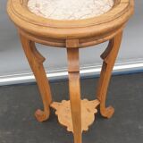 Sellette Art Nouveau Poirier and pink marble