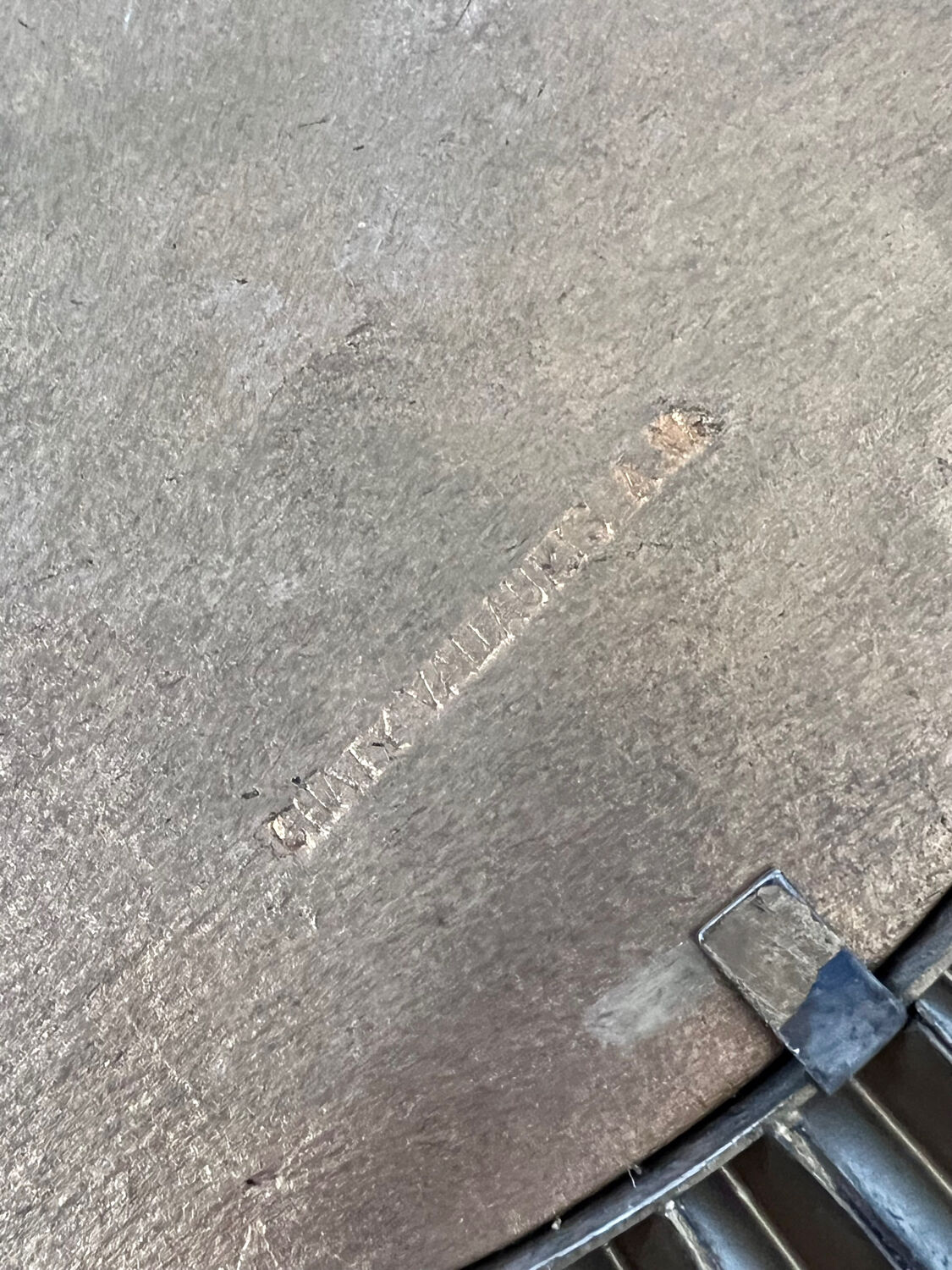 Old sun mirror in gold metal design from the 60s Chaty Vallauris