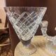 Candelabrum and fan vase in glass and crystal Art Deco style