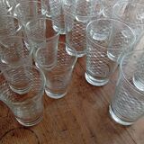 Set of vintage screen-printed glasses