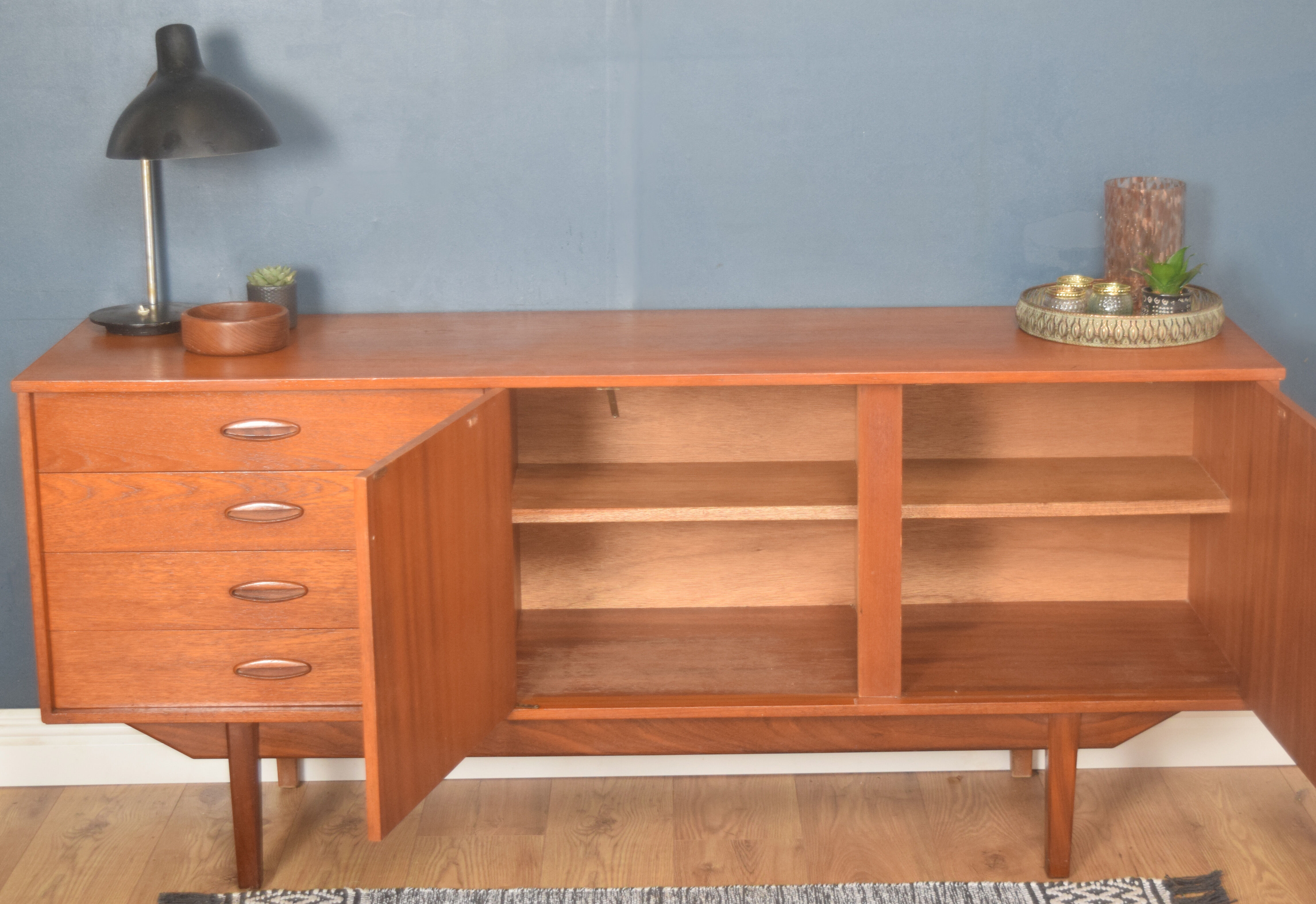 Restored Retro 1960s Homeworthy Teak Sideboard