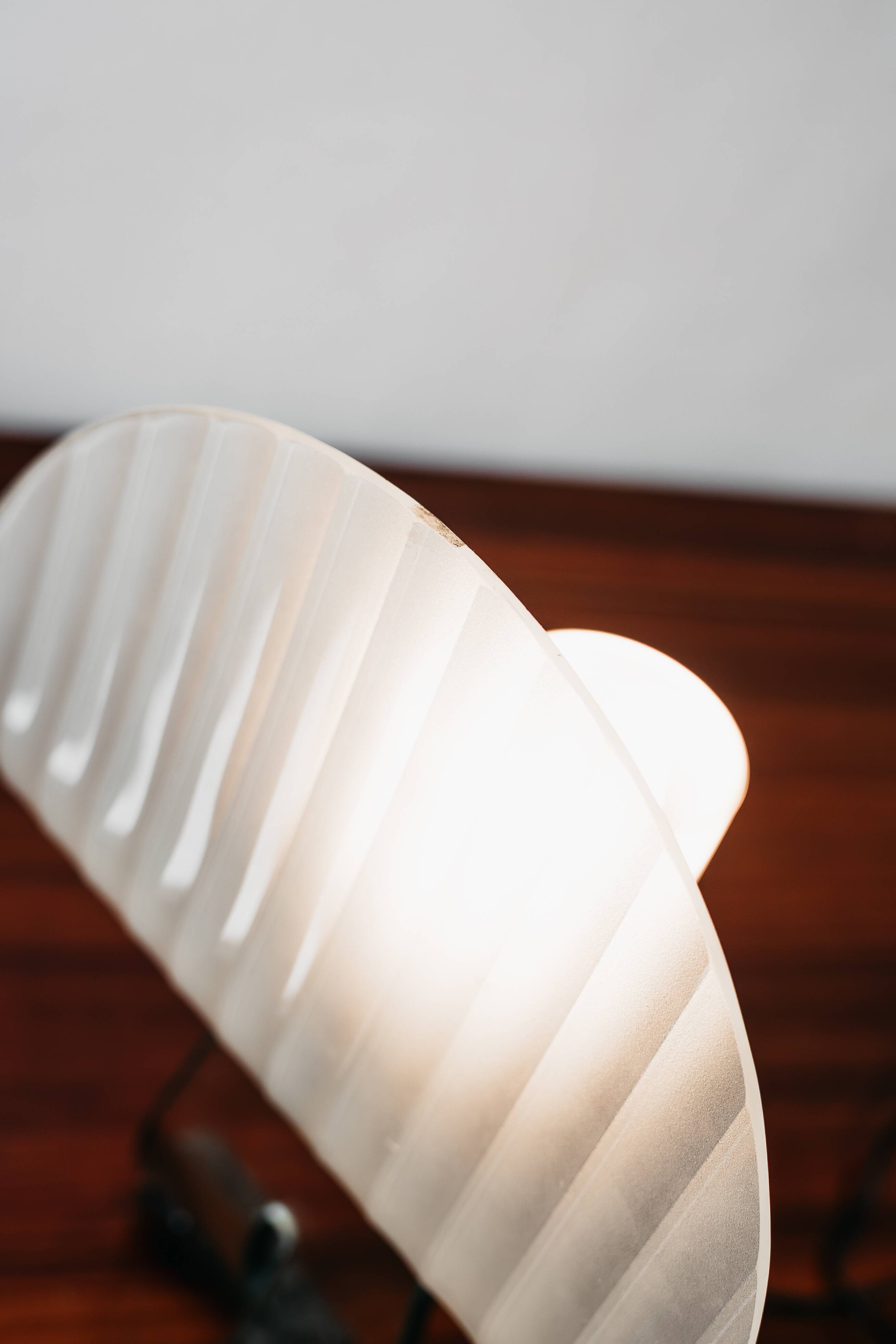 Lampada Da Tavolo Silhouette Design Table Lamp Marble & Glass 1980’s P
